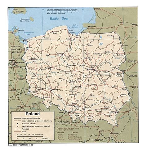 detailed political and administrative map of poland with