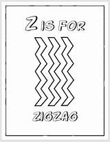 Englishbix Zigzag Alphabet sketch template