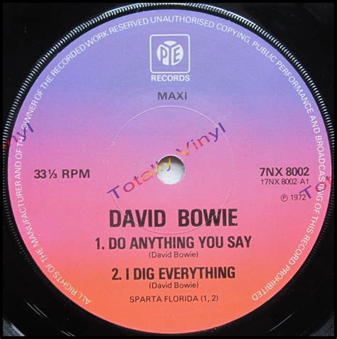 Totally Vinyl Records Bowie David Do Anything You