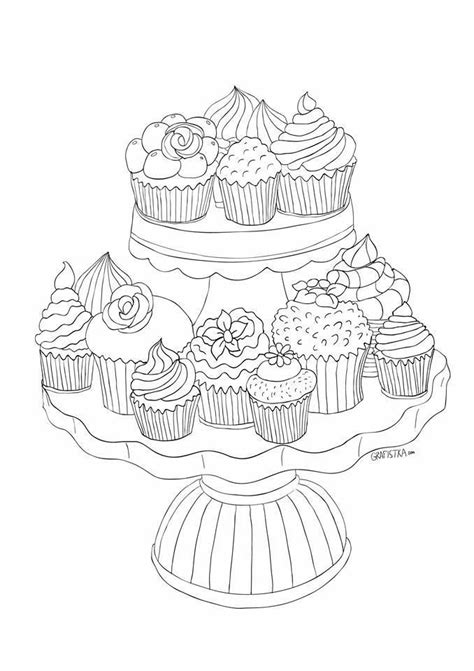 images  cupcake colouring  pinterest coloring