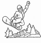 Snowboarding Coloring Pages Sports Getdrawings sketch template