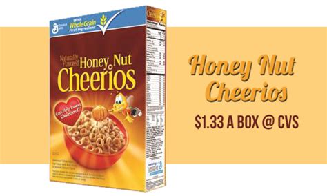 Honey Nut Cheerios Coupon Makes It 1 33 A Box At Cvs