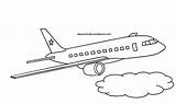 Pesawat Terbang Gambar Mewarnai Coloring Air Untuk sketch template