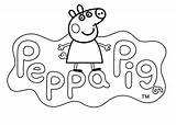 Peppa Pig Coloring Pages Logo Para Colorear George Color Pepa Print Pdf Printable Colouring Dibujos Christmas Drawing Cartoon Kids Imprimir sketch template
