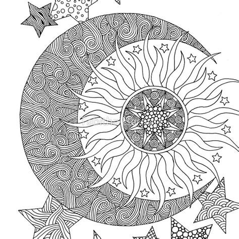 tangled sun moon stars star coloring pages moon coloring pages