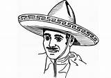 Coloring Sombrero Pages Kids Edupics Large sketch template