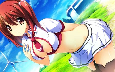 download photo 2560x1600 red haired big boobs sexy hot hentai id 135998