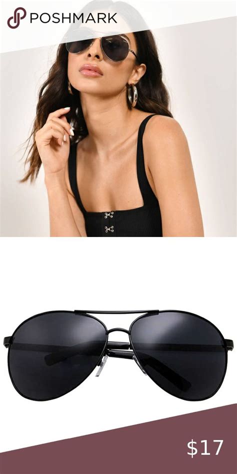 🆕 black aviator sunglasses no trades accessories sunglasses