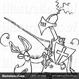 Jousting Clipart Illustration Royalty Rf Ron Leishman Toonaday Sample Stock sketch template