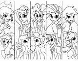 Equestria Pony Ponies Mlp Kleurplaat Kleurplaten Corresponding Gang Scribblefun sketch template