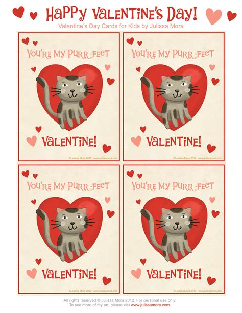 love  illustrate  printable valentines day cards  kids