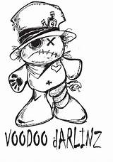 Voodoo Doll Coloring Tattoo Vodoo Dolls Drawings Drawing Pages Deviantart Creepy 33kb Cartoon sketch template