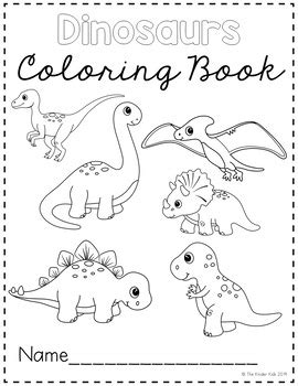 dinosaur coloring pages   kinder kids tpt