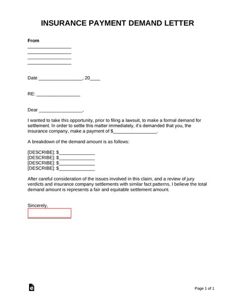 car accident demand letter template  word eforms