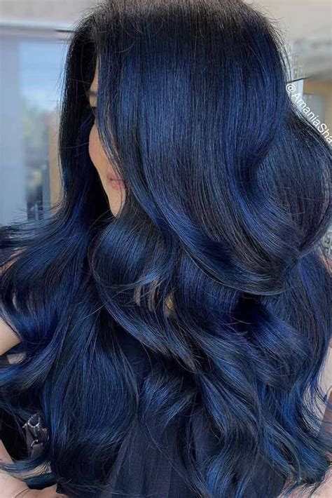 Black To Blue Hair Ombre