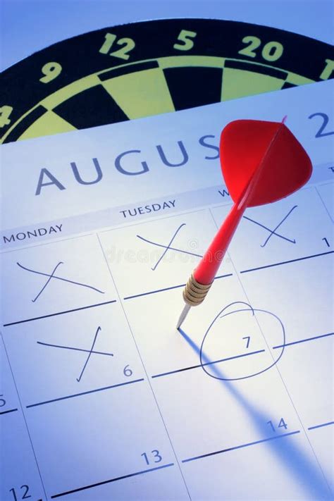 dart  calendar stock photo image  object vertical