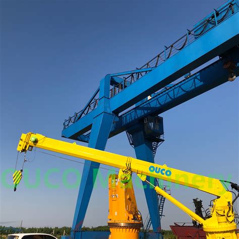 marine steel hydraulic telescopic boom crane