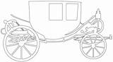 Carriage Coach Outline Silhouette Vector Silhouettes Drawing Coloring Pages sketch template