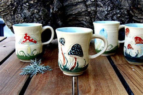 unique coffee mugs ceramic mugs mushroom coffee mug set
