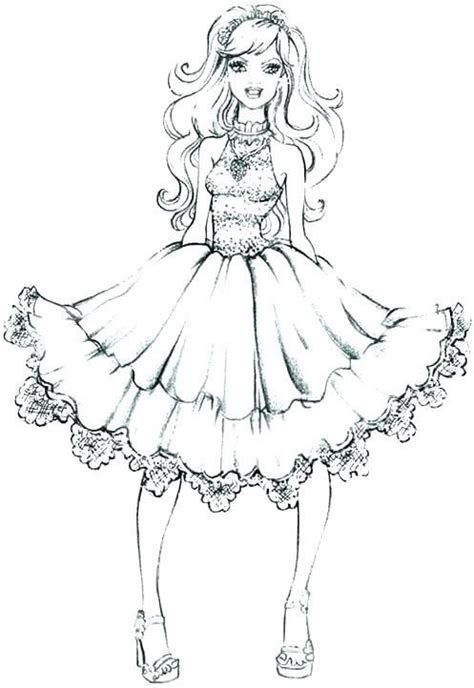 dresses coloring pages dress coloring pages fabulous doll dress