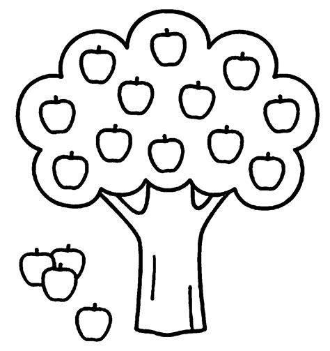 apple tree coloring pages wecoloringpage kindergarten coloring