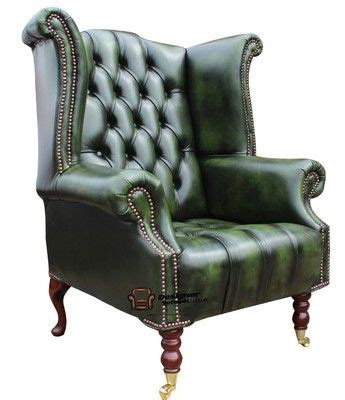 chesterfield dorchester high  wing chair antique green