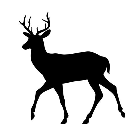 vector silhouette deer  white background stock vector  basel