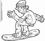 Coloring Pages Snowboarding Winter Clip Snowboard Color Printable Getcolorings Filminspector sketch template