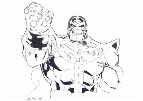 thanos inks drawing coloring page xcoloringscom