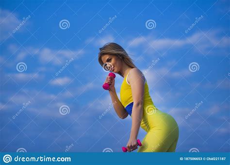 Beauty Perfect Body Presents Slim Fitness Girl Stock Image Image Of