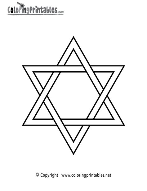 jewish star coloring page   religion coloring printable