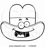 Hat Character Happy Clipart Cartoon Thoman Cory Outlined Coloring Vector 2021 sketch template
