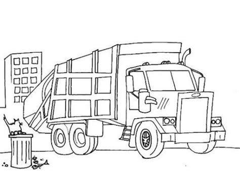 garbage  recycle dump truck coloring page sheet wyatts