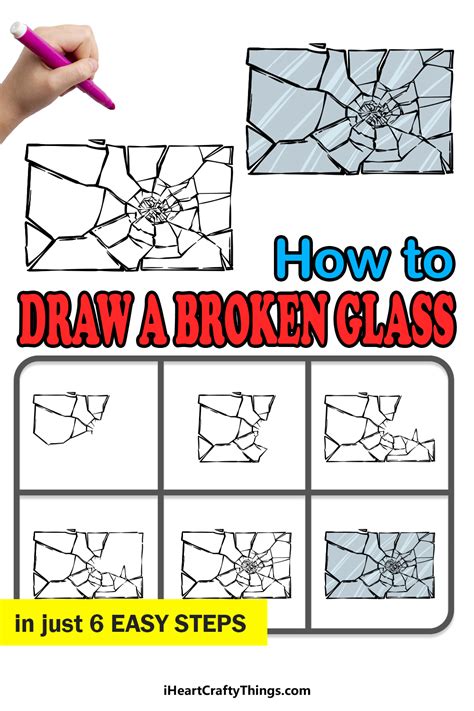 Broken Glass Design How To Draw Broken Glass Step By Step 2023