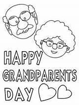 Grandparents Card Printable Cards Coloring Happy Color Print sketch template