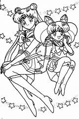 Sailor Coloring Pages Moon Neptune Template Earth Mars sketch template