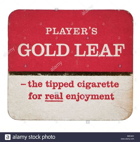 players gold leaf  tipped cigarette  real enjoyment stock photo alamy