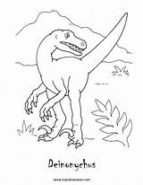 Deinonychus Coloring Popular sketch template
