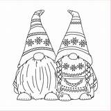 Gnome Gnomes Weihnachten Ausmalbilder Colouring Wichtel Vorlagen Ausmalen Grappige Scrapbooking Stamps Fensterbilder Zeichnen Noël Postzegels 10x10 Schablonen Weihnachtsmalvorlagen Karten Transparant sketch template