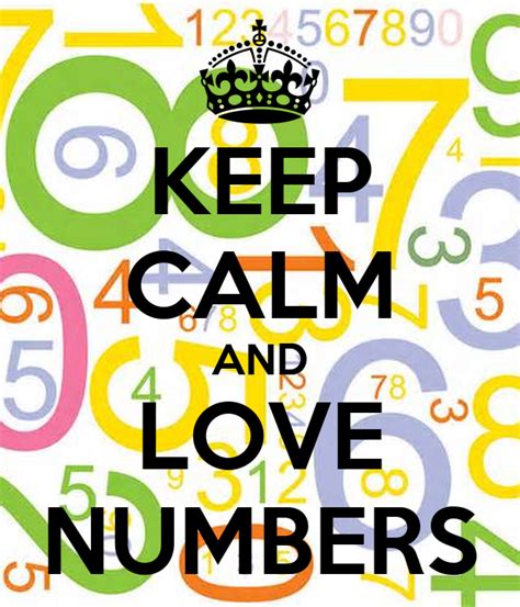 calm  love numbers poster   calm  matic