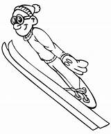 Jumper Coloring Skiing Sweater Colouring Pages Christmas Getcolorings Col sketch template