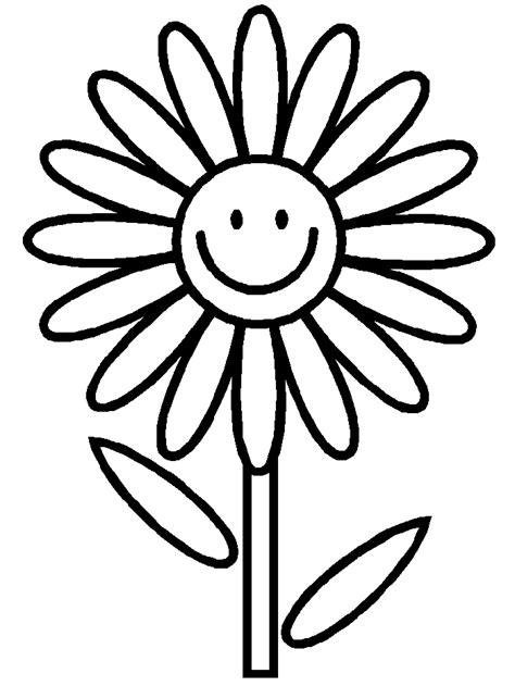 coloring pages  simple flower