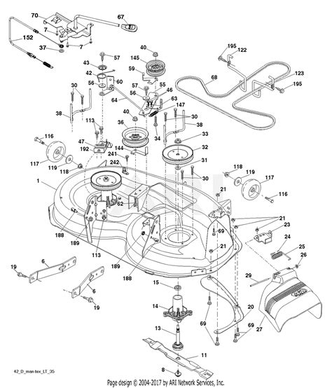 poulan pbhlt    parts diagram  mower deck cutting deck
