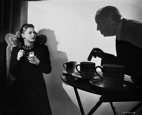 Alfred Hitchcock Demonstrating To Ingrid Bergman The