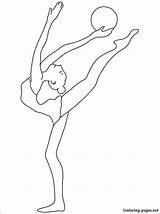 Gymnastics Coloring Pages Realistic Item sketch template