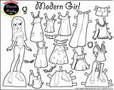 Coloring Color Paper Dolls Pages Printable Monday Girl Doll Marisole Modern Kids Amp sketch template