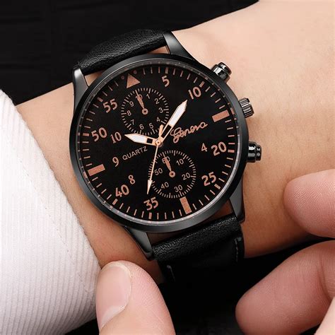luxury mens quartz wrist watches unique men wrist watches unique creative leather  strap