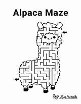 Maze Alpaca Mazes Animal Printable Kids Activity Activities Museprintables Sheets Pages Choose Board sketch template