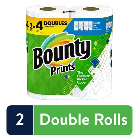 bounty select  size paper towels print  double rolls walmartcom