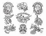 Flash Sheet Behance Tattoo Traditional Tattoos Designs Coloring Drawings Visit Grunwald Tom Line Motorcycle Collection sketch template